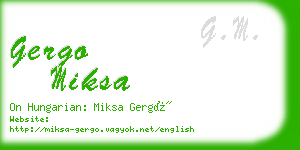 gergo miksa business card